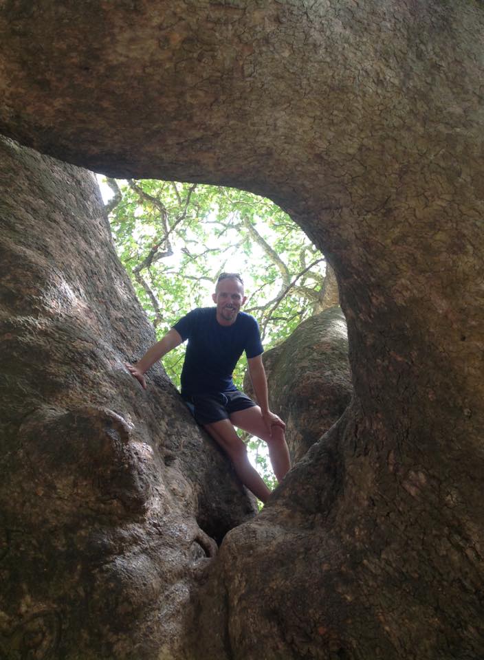 Gareth is in the tree at Tsagarada