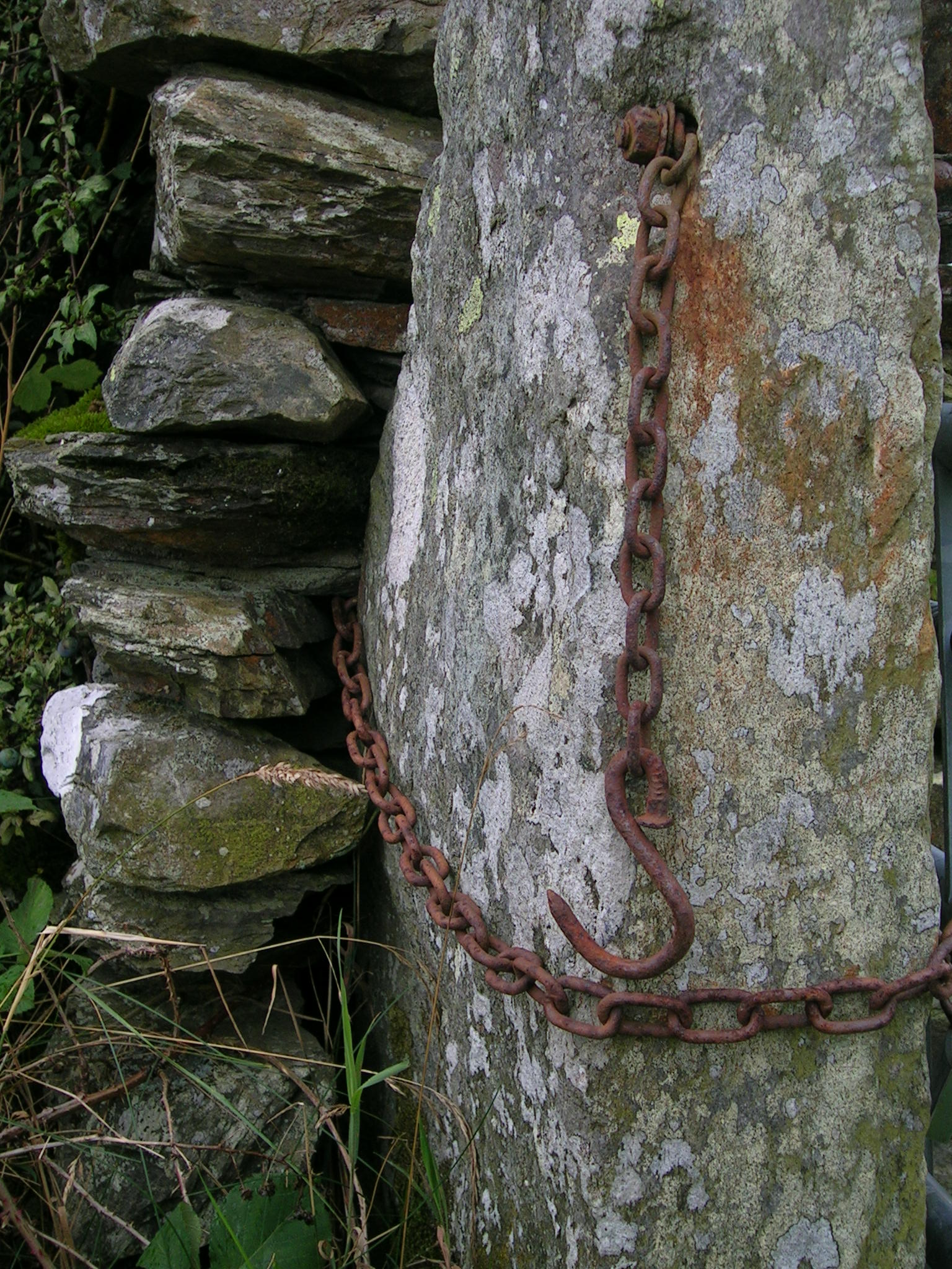 On walks in Wales there are old things to be found, rocks, chains, hooks