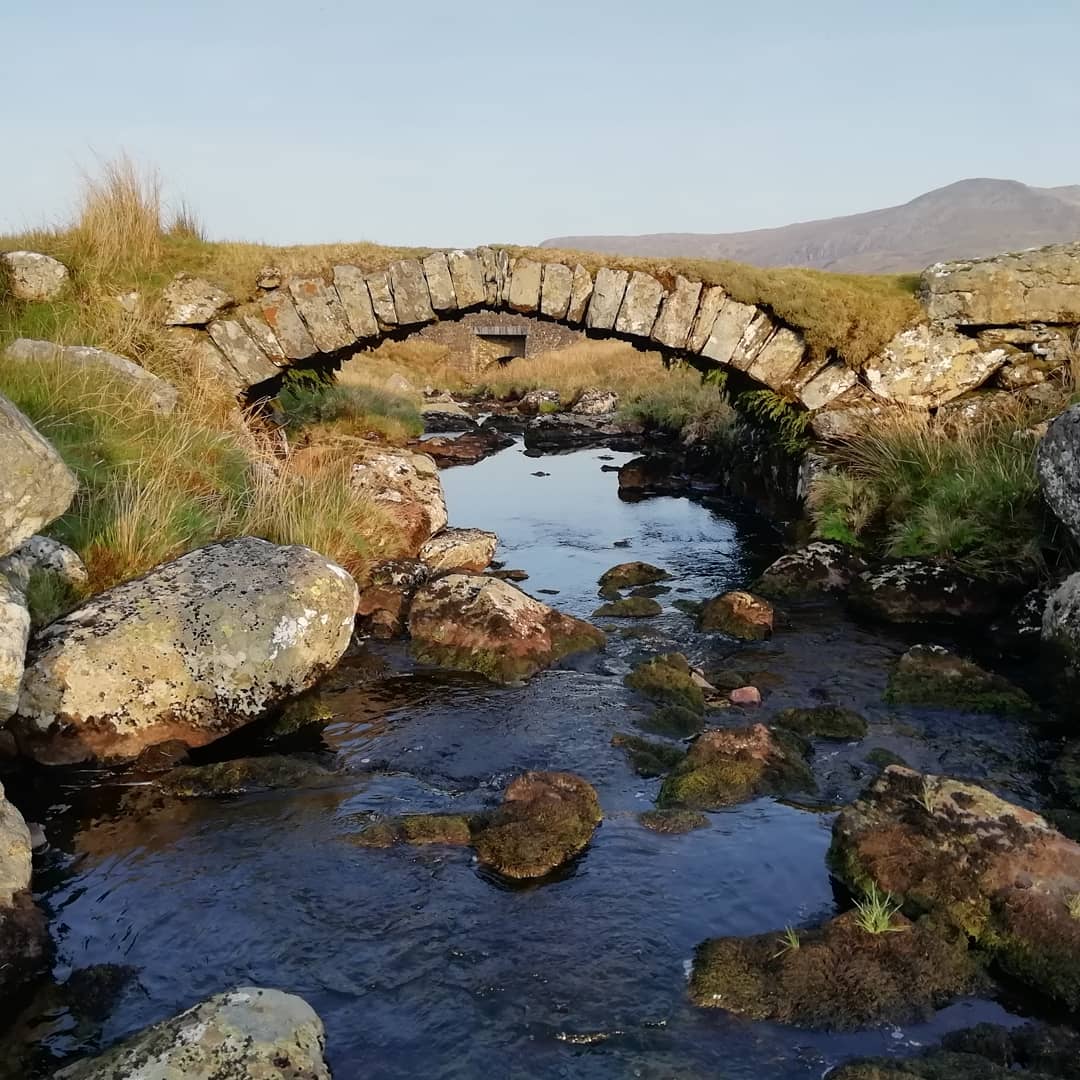 Old bridge to nowhere, up on the boggy hills